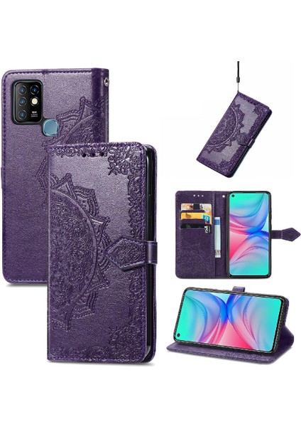 Infinix Sıcak 10 Basit Iş Darbeye Deri Çanta Flip Case (Yurt Dışından) modelleri