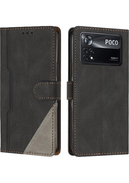 Xiaomi Poco X4 Pro 5g Kart Yuvaları Için Kılıf Kapak Handy Standı Manyetik Pu (Yurt Dışından)