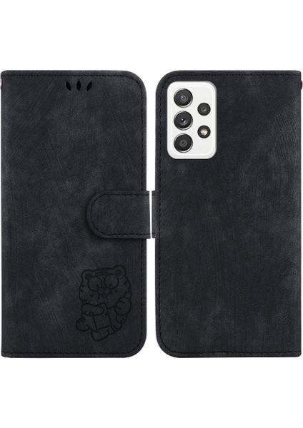 Samsung Galaxy A72 5g/4g Kabartmalı Sevimli Kaplan Flip Folio Cüzdan (Yurt Dışından)