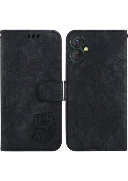 Tecno Spark 9 Pro Flip Folio Kabartmalı Sevimli Kaplan Kartı Cep Vaka (Yurt Dışından)
