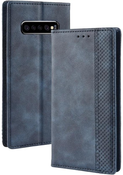 Samsung Galaxy S10 Artı Manyetik Kapatma Pu Deri Cüzdan (Yurt Dışından)