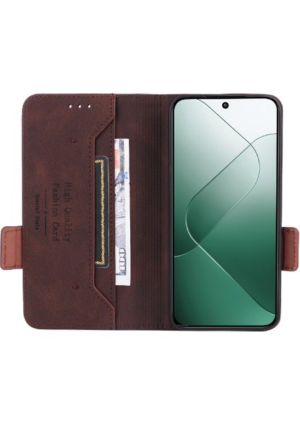 Xiaomi 14 Için Kılıf Koruyucu Kapak Deri Kart ile Folio Flip Case (Yurt Dışından) modelleri