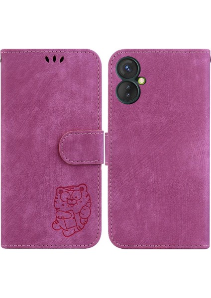 Tecno Spark 9 Pro Flip Folio Kabartmalı Sevimli Kaplan Kartı Cep Vaka (Yurt Dışından)