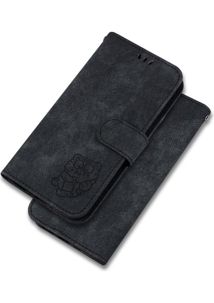 Tecno Camon 18 Premier Kabartmalı Sevimli Kaplan Flip Folio Cüzdan Kılıf (Yurt Dışından)