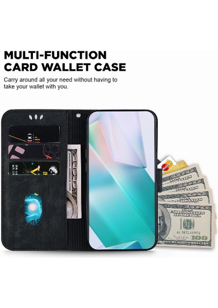 Tecno Camon 18 Premier Kabartmalı Sevimli Kaplan Flip Folio Cüzdan Kılıf (Yurt Dışından)