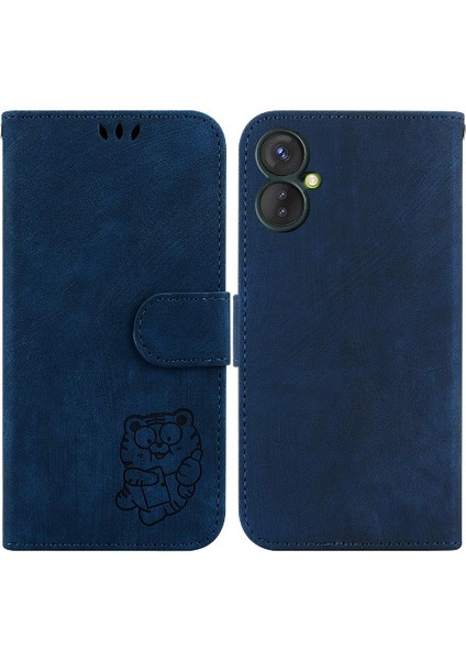 Tecno Spark 9 Pro Flip Folio Kabartmalı Sevimli Kaplan Kartı Cep Vaka (Yurt Dışından)
