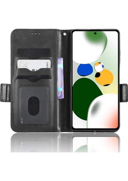 Xiaomi Poco X5 Pro 5g Için Kılıf Cüzdan Pu Deri 3 Kart Tutucu Kapak Çevirin (Yurt Dışından)