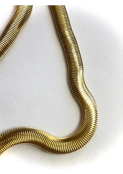 Çelik Gold Italyan Kalın Zincir Yassı Çelik Kolye Zirkon Altın fiyatları