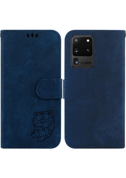 Samsung Galaxy S20 Ultra 5g Için Kılıf Tutucu Kapak Kabartmalı Sevimli Kaplan Kılıf (Yurt Dışından)