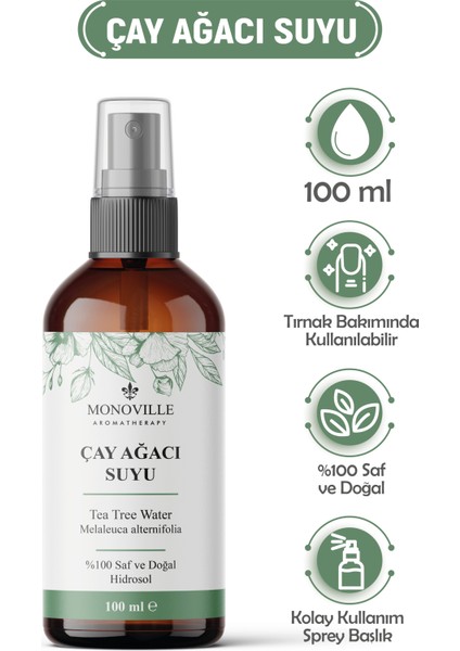 Çay Ağacı Suyu Cilt ve Saç Toniği 100 ml (Tea Tree Water)