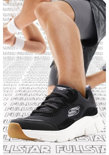 Flex Comfort Drinn Memory Foam Grey Sneaker Günlük Spor Ayakkabı Siyah Yükseklik 317MM