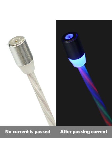 Adsorpsiyon Üç Renkli Streamer Mikro USB Manyetik Şarj Kablosu (Yurt Dışından)