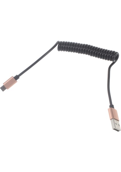 Samsung Htc Lg Gül Altın Rengi İçin Geri Çekilebilir Mikro USB Veri Senkronizasyon Şarj Yayı Kablosu (Yurt Dışından)