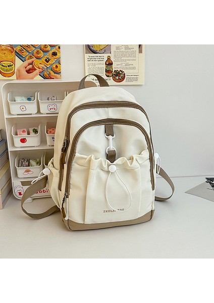 Yakışıklı Üniversite Öğrencisi Grubu Sırt Çantası 2024 Kadın Kore Tarzı Moda Büyük Kapasiteli Okul Çantası Kolej Kadın Gündelik Sırt Çantası (Yurt Dışından)