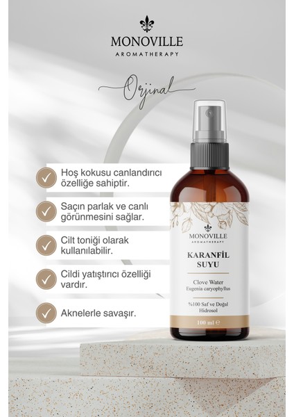 Karanfil Suyu Canlandırıcı Cilt Toniği 100 ml (Clove Water)