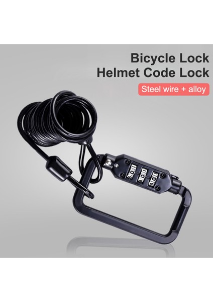 Siyah Stil Bisiklet Kilidi Kask Kod Kilidi 1.2m Kablo Ağır Hizmet Kombinasyon Kilidi Karabiner Motosiklet Bisiklet Kask Kilidi Bisiklet Ekipmanı (Yurt Dışından) fiyatları