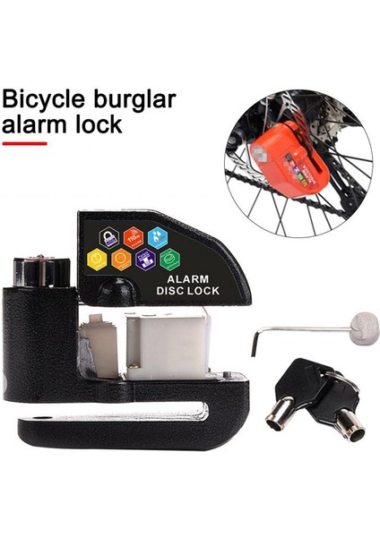 02 Siyah Stil Motosiklet Scooter Disk Kilidi Motor Bisikleti Hırsızlık Alarmı 110DB Disk Kilidi Su Geçirmez Güvenlik Alarmı Koruma (Yurt Dışından) fiyatları