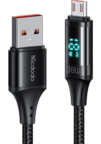 1.2m USB A Mikro USB Kablosu 3A LED Ekran Şarj Kablosu 480MBPS Veri Iletim Kablosu (Yurt Dışından)