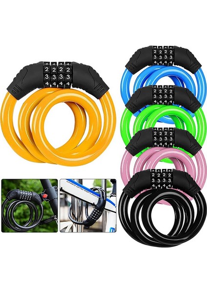 Mavi Esnek Stil 1 Adet Taşınabilir Bisiklet Şifreli Kilit Dağ Yol Bisikleti Teker Kilidi Esnek Hırsızlık Önleyici Çelik Tel Zincir Şifre Sabit Kod Kilit (Yurt Dışından) modelleri