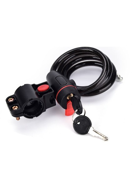Siyah Stil Evrensel Bisiklet Kilidi Mtb Yol Bisikleti Güvenlik Hırsızlık Önleyici Çelik Güçlü Tel Bobin 2 Anahtarlı Açık Hava Bisiklet Aksesuarları (Yurt Dışından)