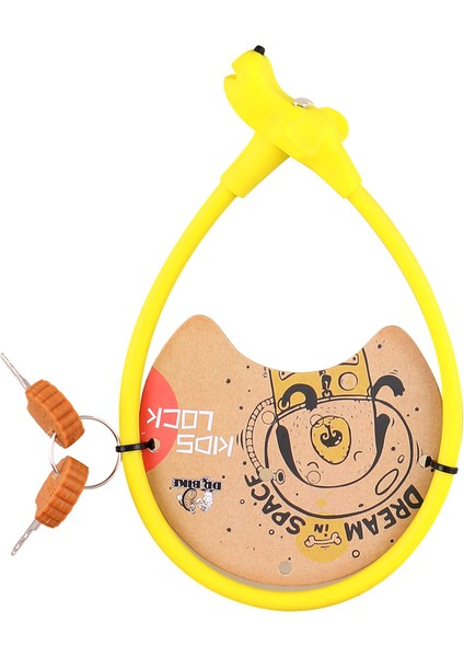 45CMSARI Stil Çocuk Bisikleti Kablo Kilidi Silikon Yüzey Çelik Tel Hırsızlık Önleyici Bisiklet Kilidi Sevimli Tasarım Çocuk Bisiklet Aksesuarları (Yurt Dışından)