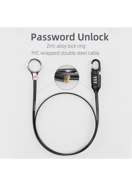 Siyah Kilit Stili 1.8m Bisiklet Hırsızlık Önleyici Çelik Kablo Kilidi Dağ Yol Bisikleti Güvenlik Şifre Kilidi Açık Hafif Bisiklet Tel Kod Kilidi (Yurt Dışından) fırsatları