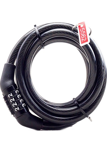 Siyah Stil 4 Haneli Şifreli Bisiklet Kilit Kablosu Güvenlik Kodlu Çelik Tel Bisiklet Kilidi Anti-Hırsızlık (Yurt Dışından) fiyatları