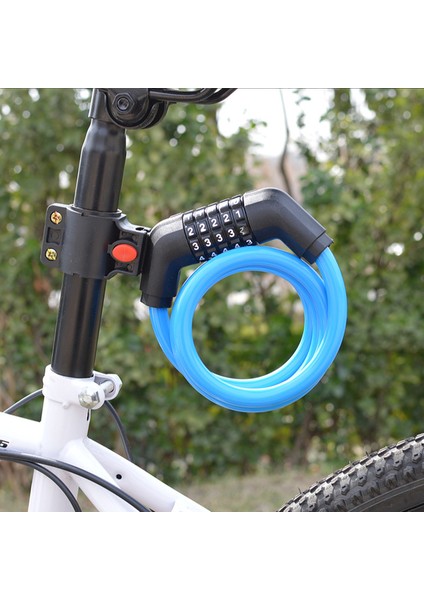 Mavi Stil Bisiklet Kilidi Yüksek Güvenlikli Şifreli Hırsızlık Önleyici Kilitleme Dağ Yol Minik Bisiklet Kilidi Renkli Bisiklet Ekipmanı (Yurt Dışından)