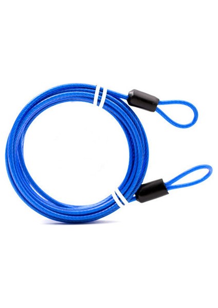 Mavi Stil 2 Metre Evrensel Güçlü Örme Profesyonel Çift Döngülü Bisiklet Kilidi- Hırsızlık Önleyici (Yurt Dışından)
