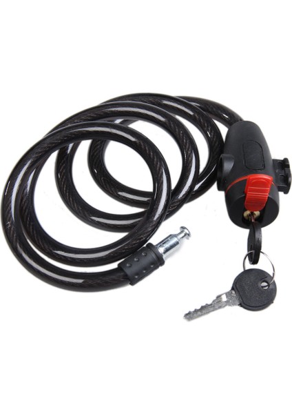 Siyah Stil 1 Adet Hırsızlık Önleyici Bisiklet Kilidi Paslanmaz Çelik Candado Bicicleta Güvenlik Kablolu Bobin Anahtarı ile Motosiklet Bisiklet Aksesuarları (Yurt Dışından)