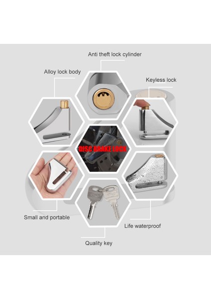 B Siyah Stil Bisiklet Disk Fren Rotor Kilidi Motosiklet Bisiklet Hırsızlık Kilidi Açık Hava Bisiklet Ekipmanları Için Eğlence - (Yurt Dışından) fırsatları