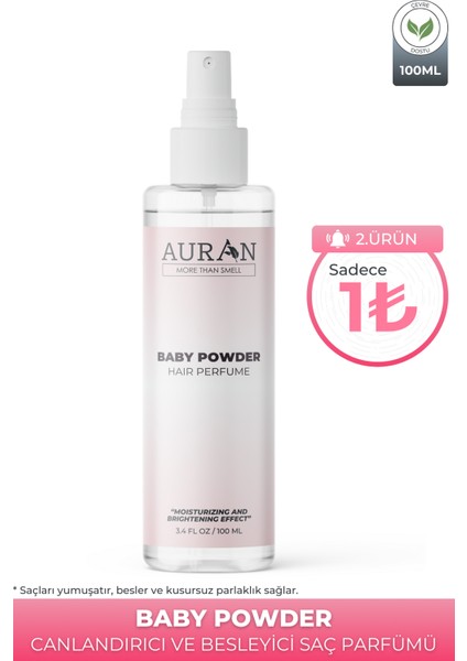 Bebek Pudrası Saç Parfümü Besleyici ve Onarıcı Saç Bakım Spreyi Baby Powder Hair Perfume Spray 100ML
