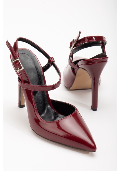 Nely Bordo Sivri Kadın Topuklu Ayakkabı modelleri
