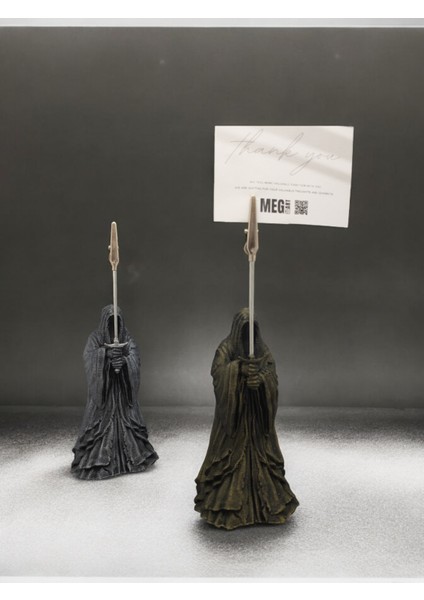 Nazgul Figürlü Not Tutucu Masaüstü Not Tutacağı Metal Kıskaç Notluk
