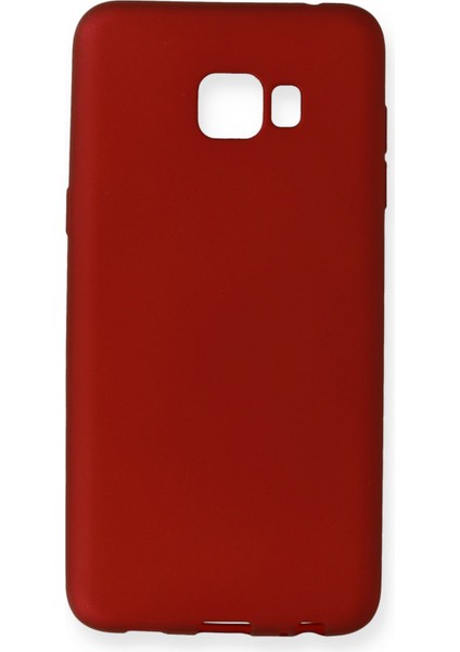 Samsung Galaxy C7 Pro Kılıf Premium Rubber Silikon - Bordo