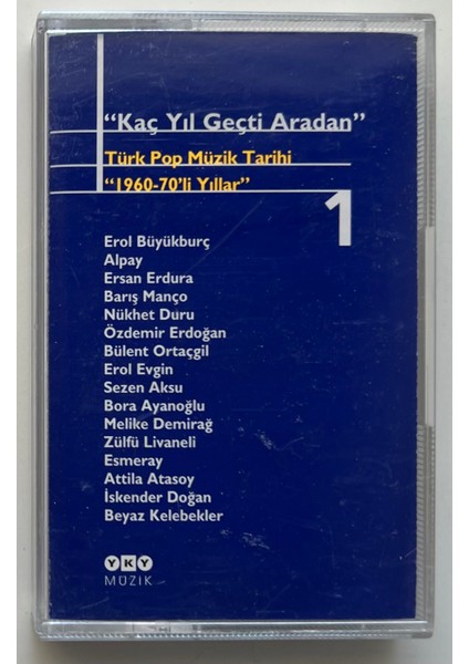 Türk Pop Müzik Tarihi Kaç Yıl Geçti Aradan 1 Kaset (Orjnal Dönem Baskı Kaset)