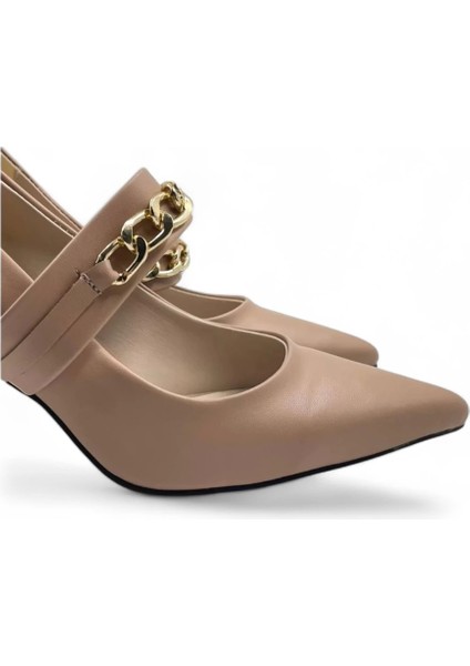 Lenora Bej Şık Ve Zarif Kadın Stiletto Topuklu Ayakkabı fiyatları