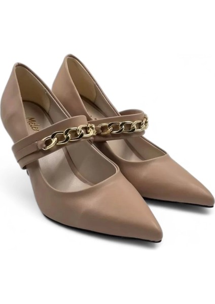 Lenora Bej Şık Ve Zarif Kadın Stiletto Topuklu Ayakkabı modelleri