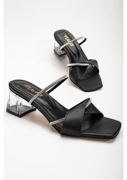 Matty Siyah Taşlı Cilt Alçak Topuklu Ayakkabı fiyatları