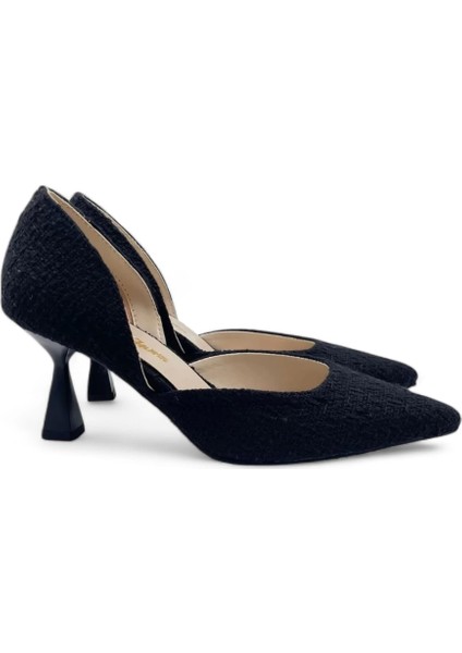 Dina Siyah Şık Ve Zarif Kadın Stiletto Topuklu Ayakkabı