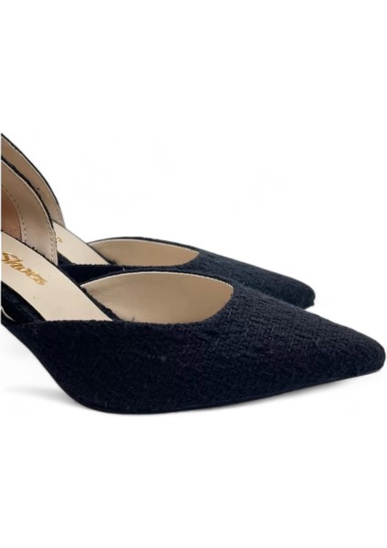 Dina Siyah Şık Ve Zarif Kadın Stiletto Topuklu Ayakkabı modelleri