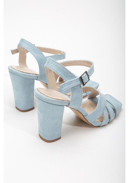 Hope Yüksek Topuklu Bebe Mavisi Küt Burun Kadın Ayakkabı fiyatları