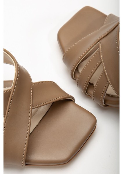 Hope Yüksek Topuklu Vizon Cilt Küt Burun Kadın Ayakkabı fiyatları