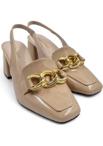 Allure Bej Şık Ve Zarif Kadın Topuklu Ayakkabı