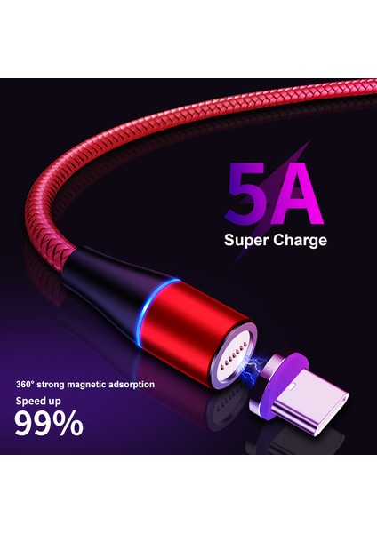 1m 5A Hızlı Şarj Manyetik Veri Kablosu 2'si 1 Arada Usb'den 8 Pim'e + Type C Kablo Gümüş (Yurt Dışından) fiyatları