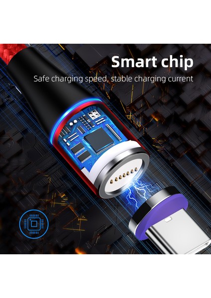 1m 5A Hızlı Şarj Manyetik Veri Kablosu 2'si 1 Arada Usb'den 8 Pim'e + Type C Kablo Gümüş (Yurt Dışından) indirimleri