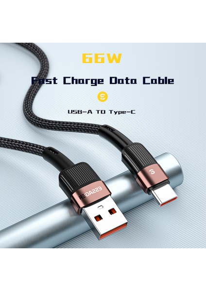0 5m Şarj Kablosu Usb'den Tip C'ye 66W Hızlı Şarj 480MBPS Iletim Kablosu (Yurt Dışından)