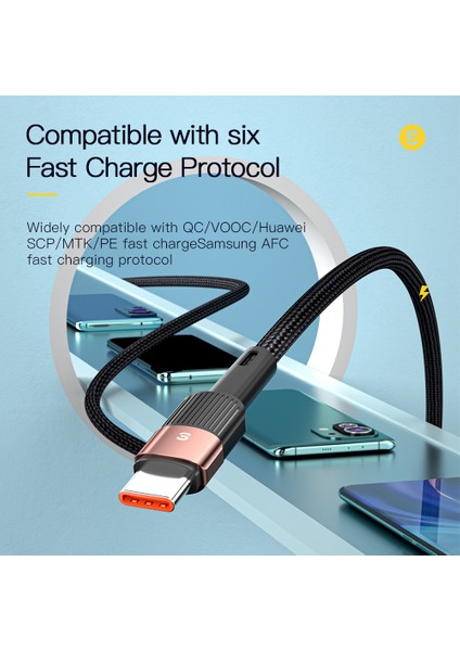 0 5m Şarj Kablosu Usb'den Tip C'ye 66W Hızlı Şarj 480MBPS Iletim Kablosu (Yurt Dışından)