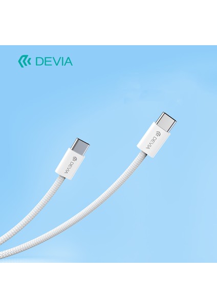 Devıa Smart Serisi EC325 1m Tip C'den Tip C'ye Pd 60W Veri Kablosu Hızlı Şarj Dokuma Kablo (Yurt Dışından) fırsatları