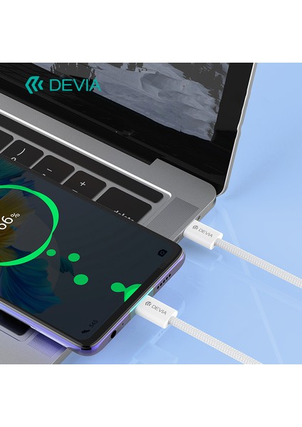 Devıa Smart Serisi EC325 1m Tip C'den Tip C'ye Pd 60W Veri Kablosu Hızlı Şarj Dokuma Kablo (Yurt Dışından) indirimleri